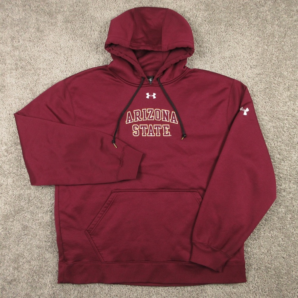 Arizona State Sun Devils Sweater Mens Large Red Hoodie Sweatshirt Under Armour